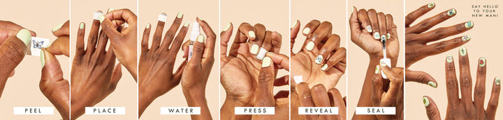 B&W Nail Art Temporary Tattoo Pack