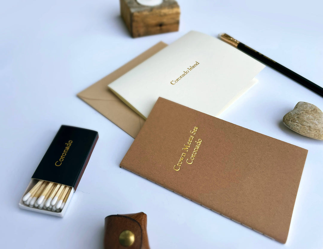 Custom Text Foil Embossed Mini Notebook: Burgundy / Gold shimmer