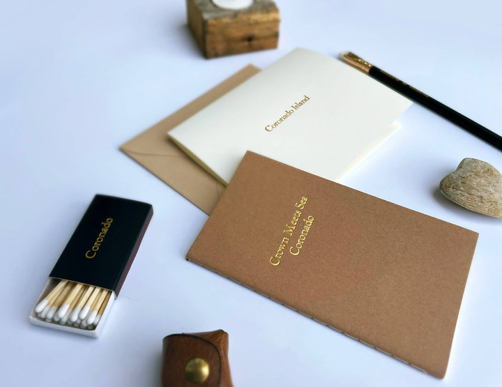 Custom Text Foil Embossed Mini Notebook: Burgundy / Gold shimmer