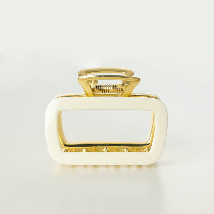 Harlow Solid | Medium Hollow Rectangle Metal Claw Clip