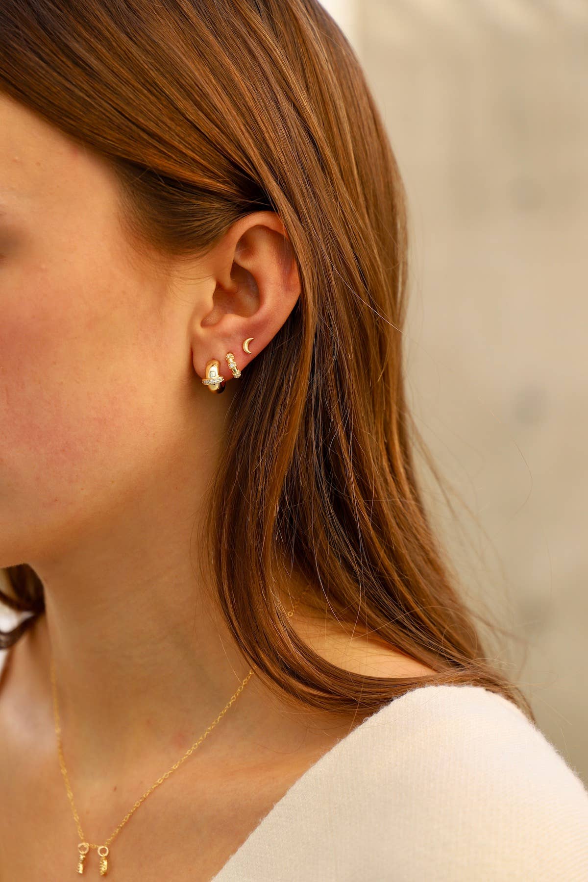 E1625G Gold Earrings-Eva Mini Hoops