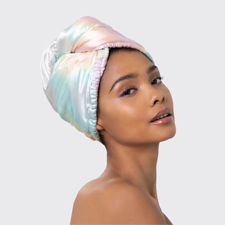 Satin Wrapped Hair Towel