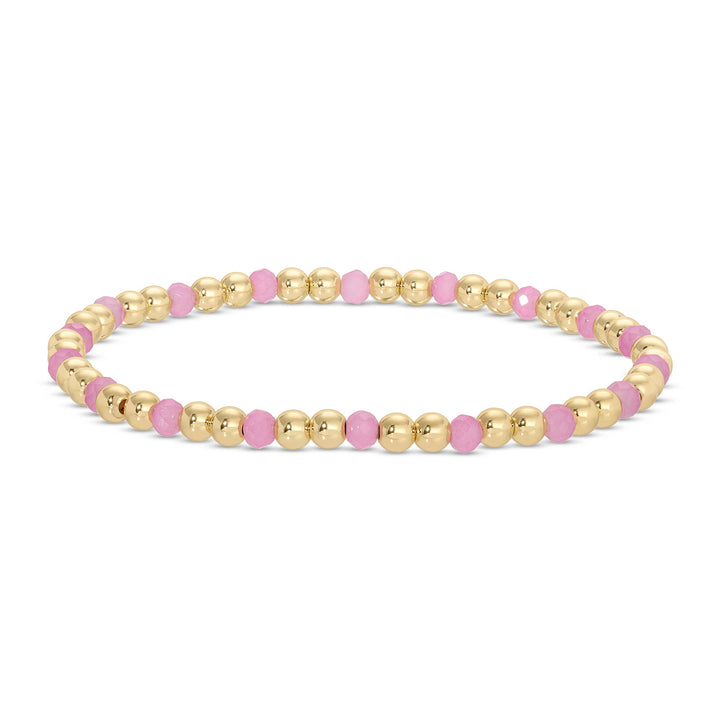 Crystal Beaded Stretch Bracelet 4mm - Assorted