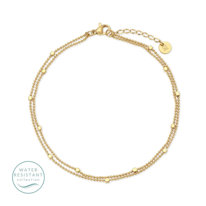 Anklet-Water Resistant Double Layer Accented Chains