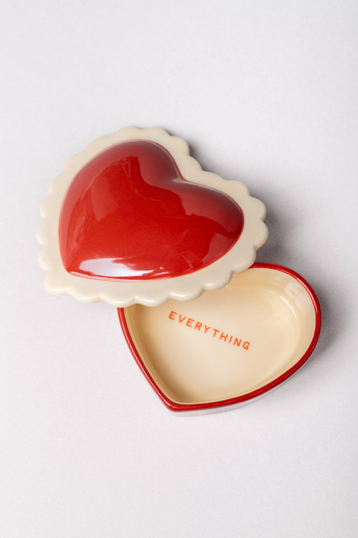 Ceramic Trinket Box, Heart