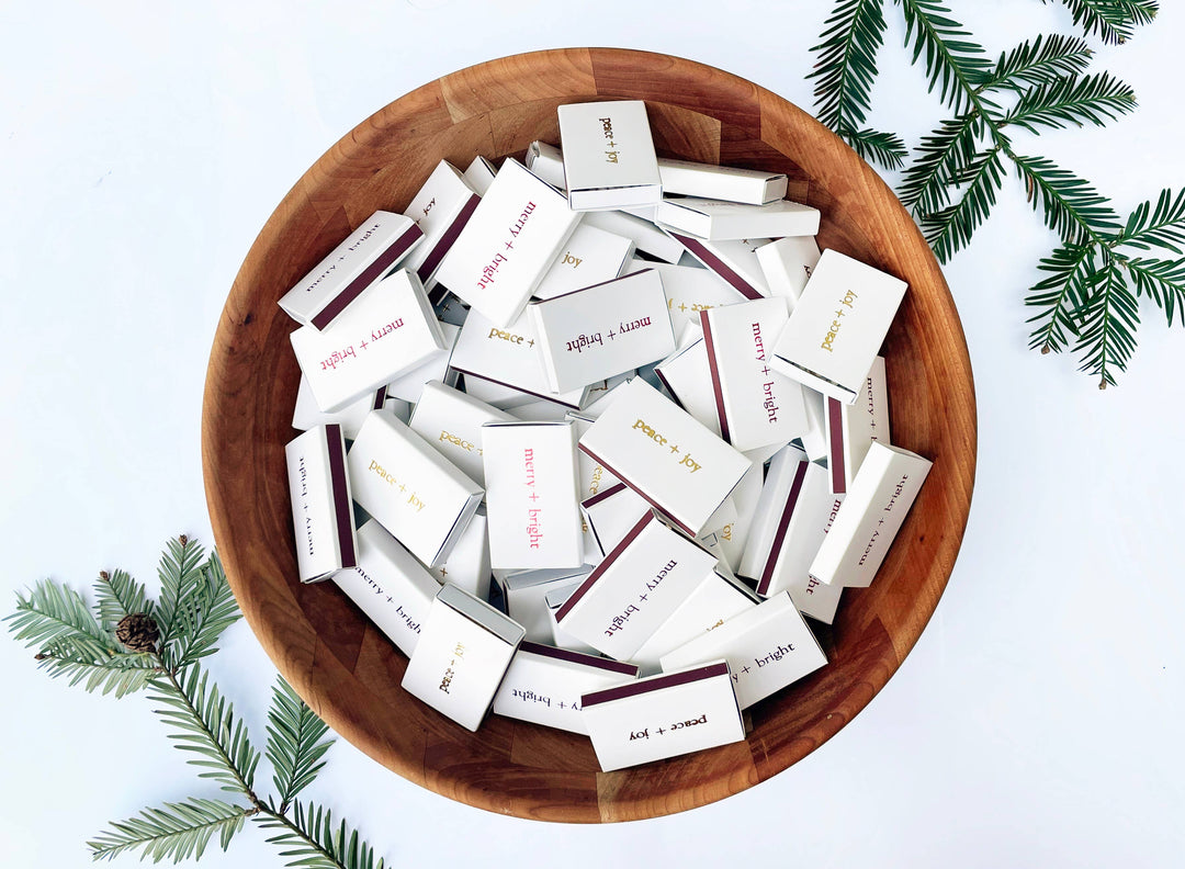 Custom Text Foil Embossed Matchbox: Gold on Black