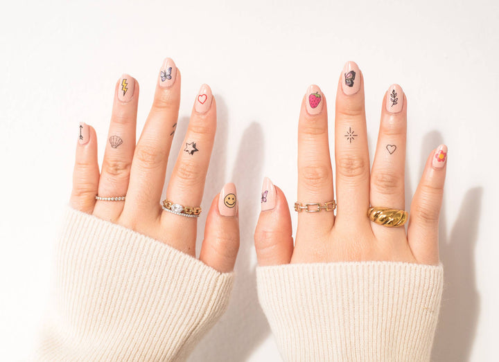 Nail Art Temporary Tattoo Pack - Color