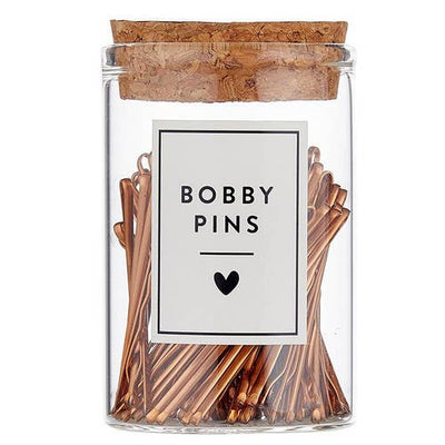 Rose Gold Bobby Pins in Jar - Standard (100 pcs)