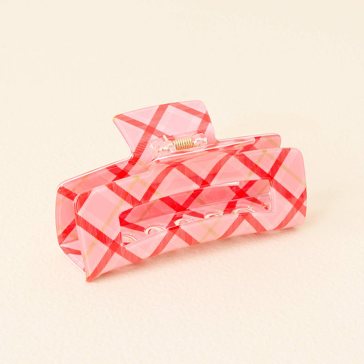 Claw Clip-Pink Plaid