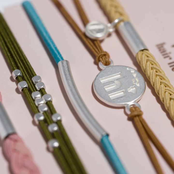 Hair Tie Bracelets-Aloha: Medium