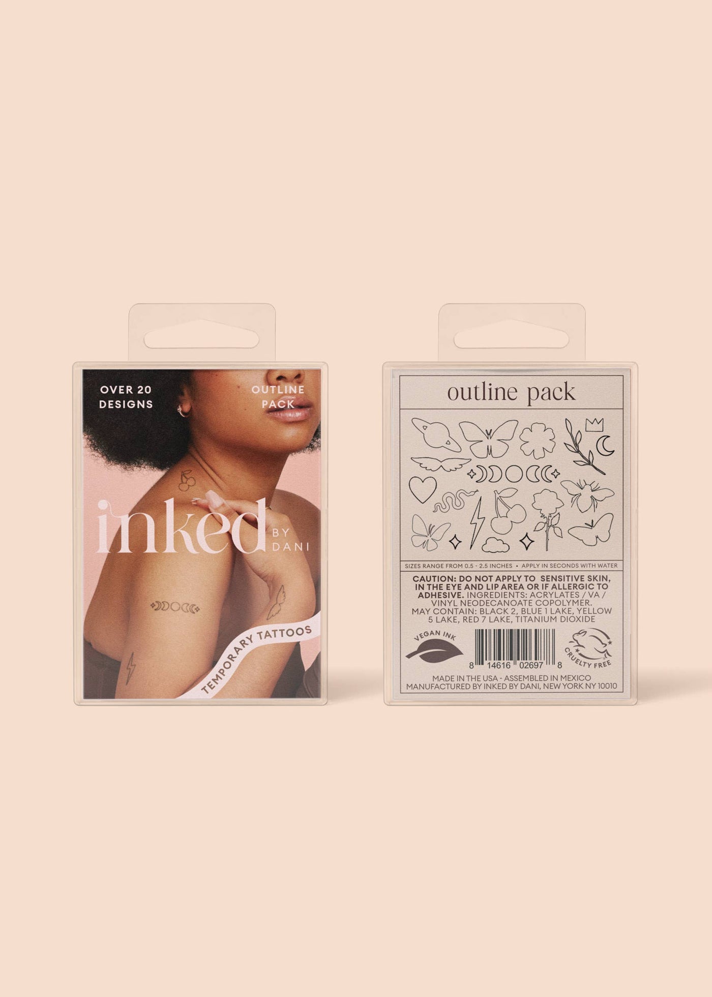 Outline Temporary Tattoo Pack