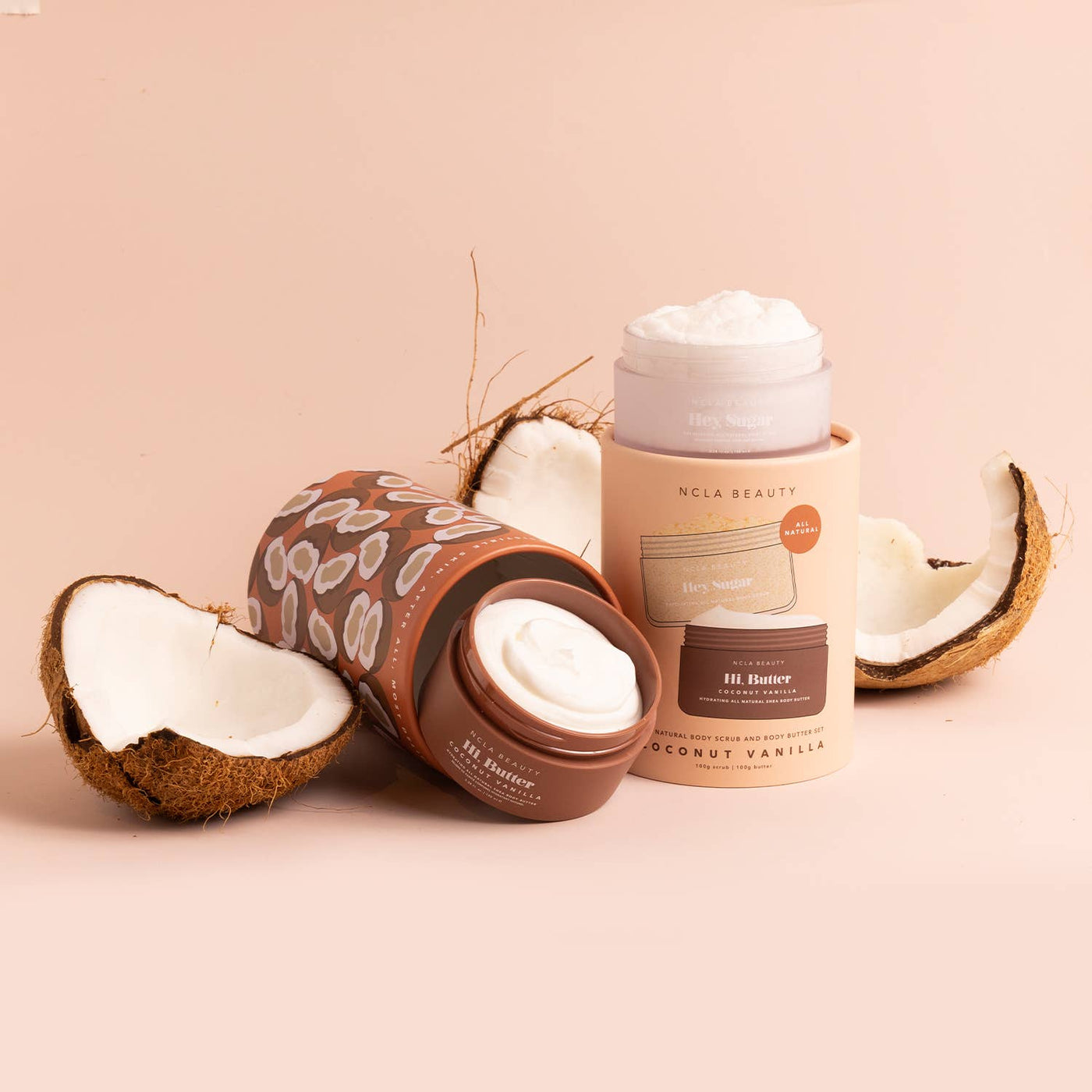 Body Scrub + Body Butter Set-Coconut Vanilla