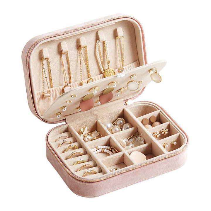 Two Tier Velvet Jewelry Case