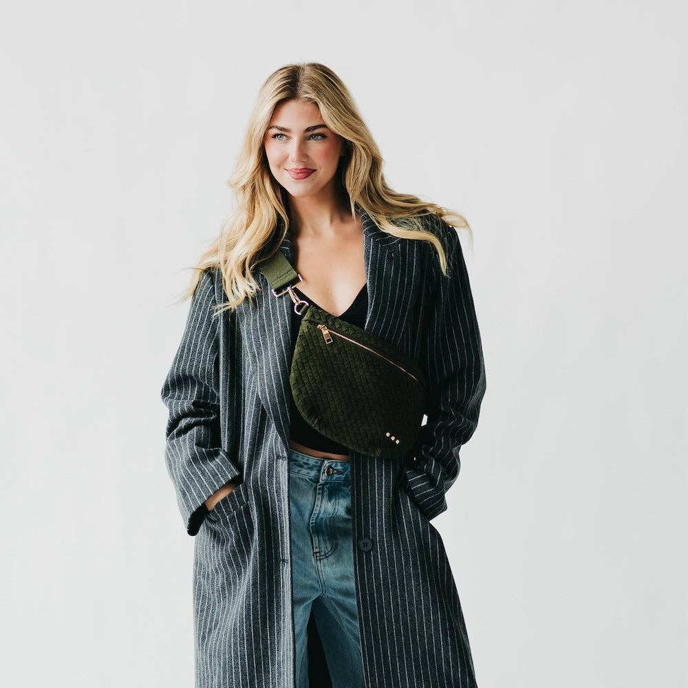 Westlyn Woven Bum Bag-Suede