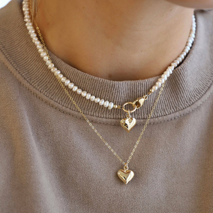 CN1500G Gold Necklace-Emory Heart
