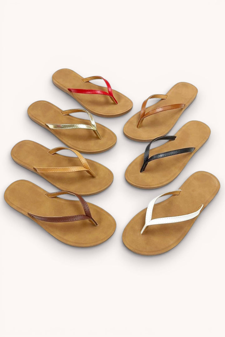 Flip Flop-Minimal Thong Sandals Slim Strap Comfort Foam