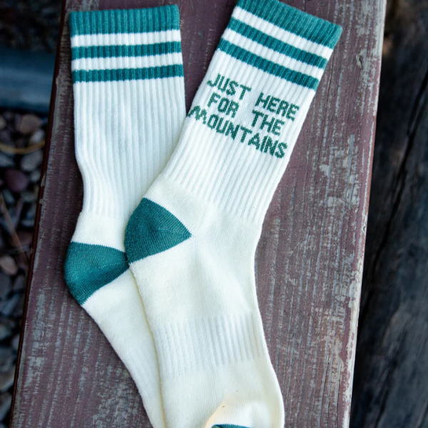 Socks-Just Here For The Mountains