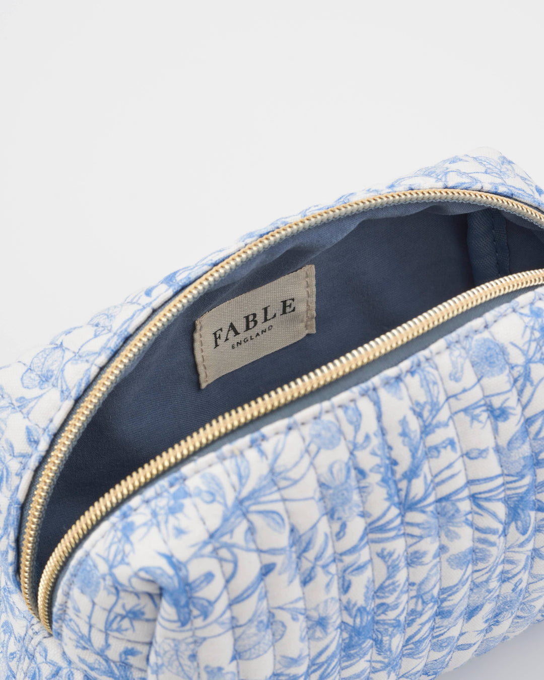 Bunny Blues Small Quilted Make Up Bag