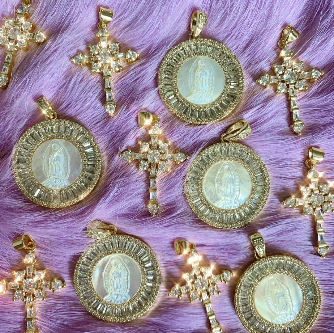 Necklace-Morning Glory Cross Necklace