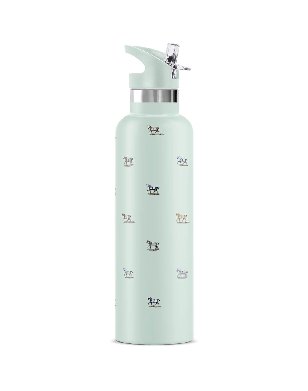 VEREDUS I Horse Motif Lt Blue  |  25 oz Insulated Water Bottle