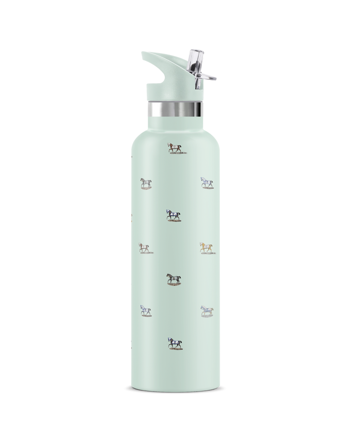VEREDUS I Horse Motif Lt Blue  |  25 oz Insulated Water Bottle