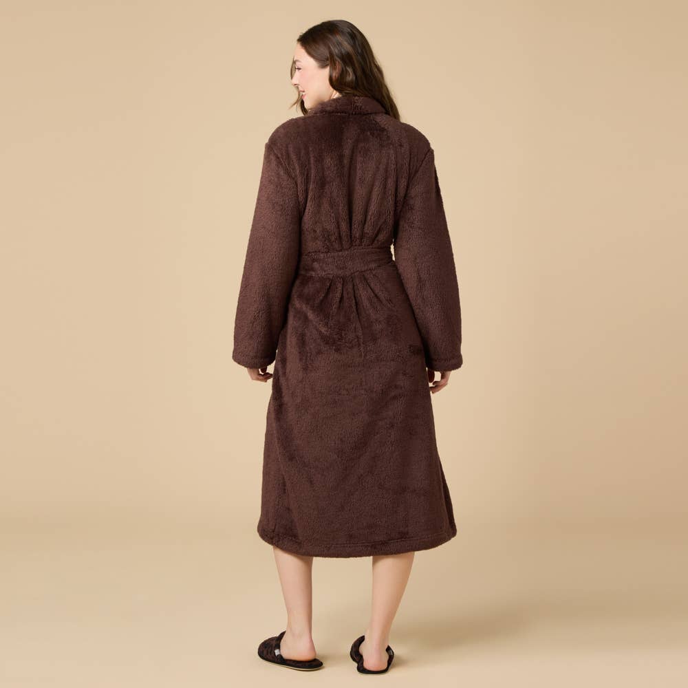 Women's Soft Plush Cozy Wrap Robe with Belt
