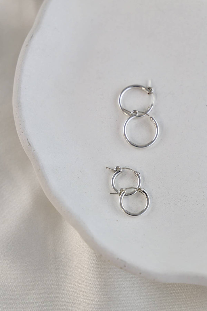 E1172S Earrings-The Silver Standard Hoops