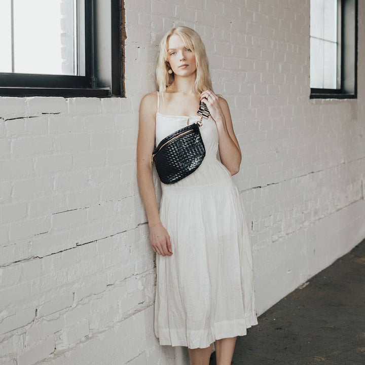 Westlyn Woven Bum Bag-Leather