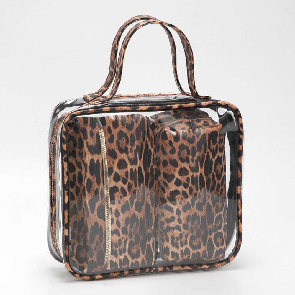 Travel Cosmetic Bag Set 4 Pieces-Transparent