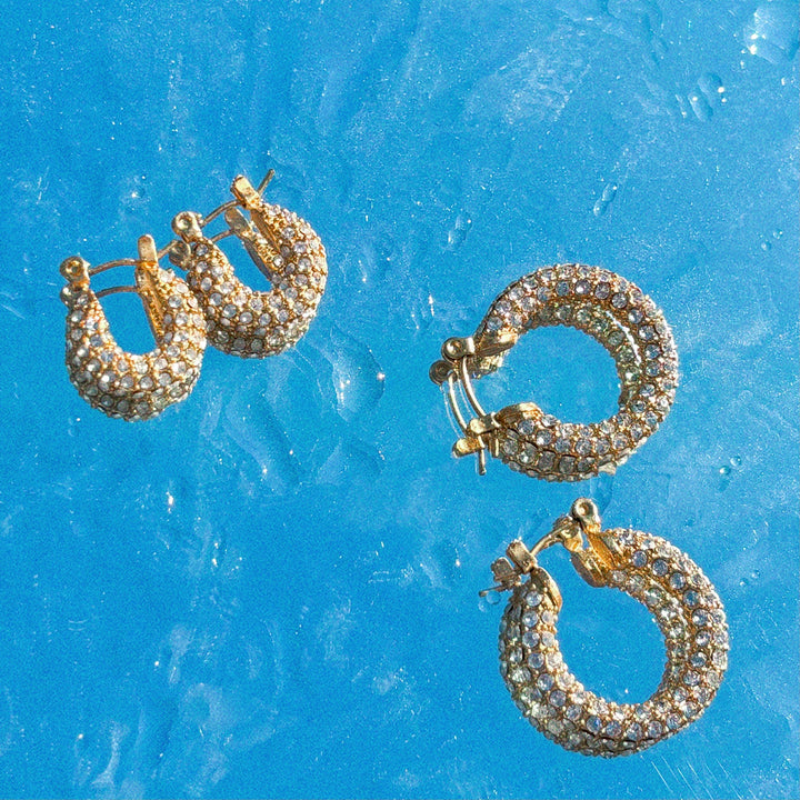 Earrings-Disco Baby Hoops