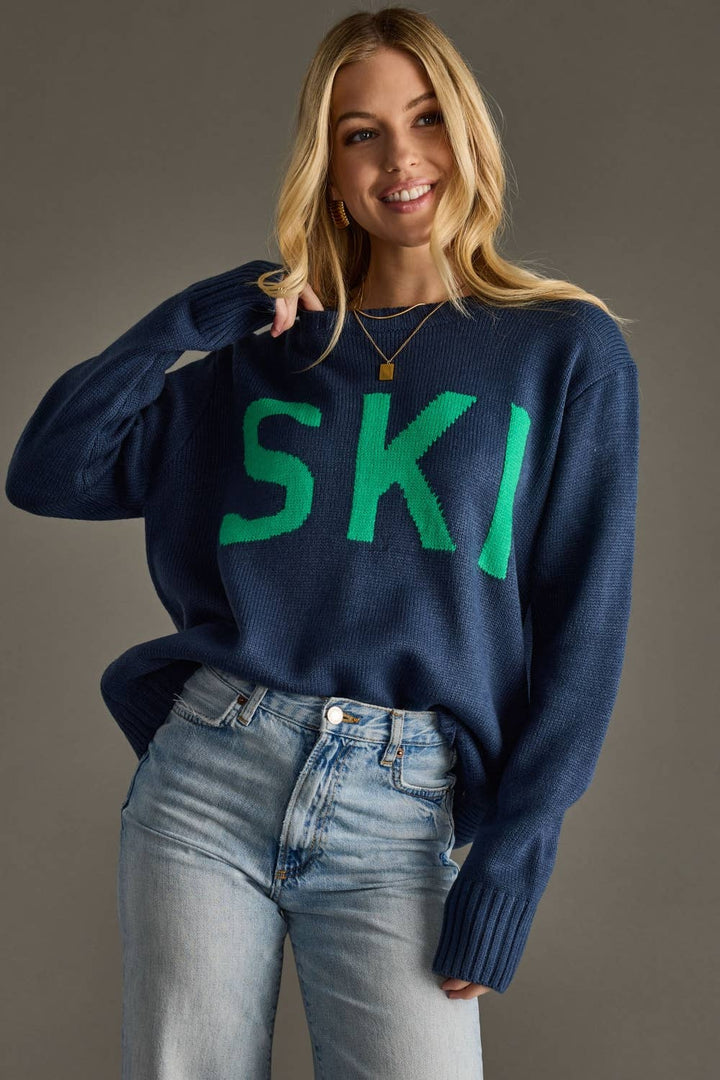 Sweater-Navy Ski