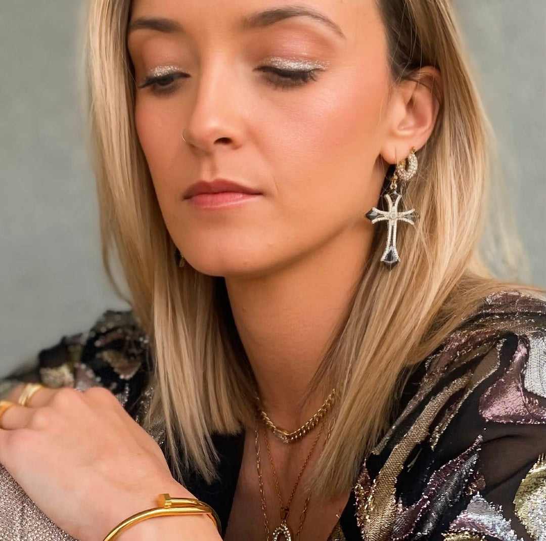 Earrings-Disco Baby Hoops