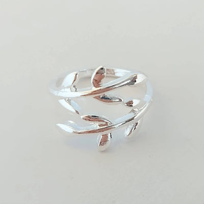 Leaf Ring, Nature Ring, Bypass Nature Ring: Rose Gold