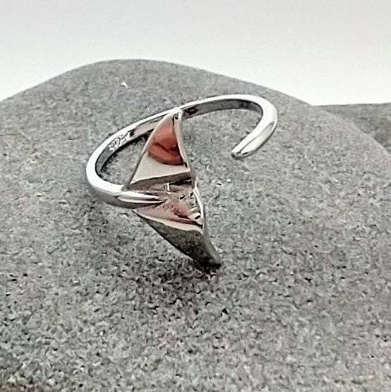 Open Silver Mermaid  Ring, Adjustable