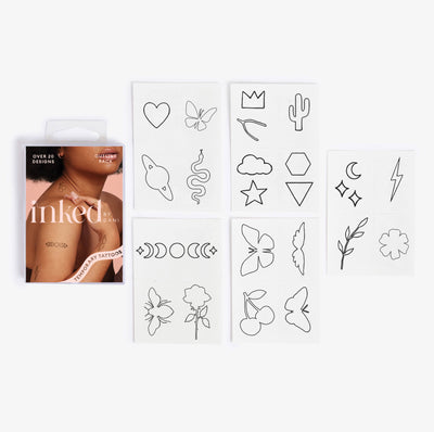 Outline Temporary Tattoo Pack