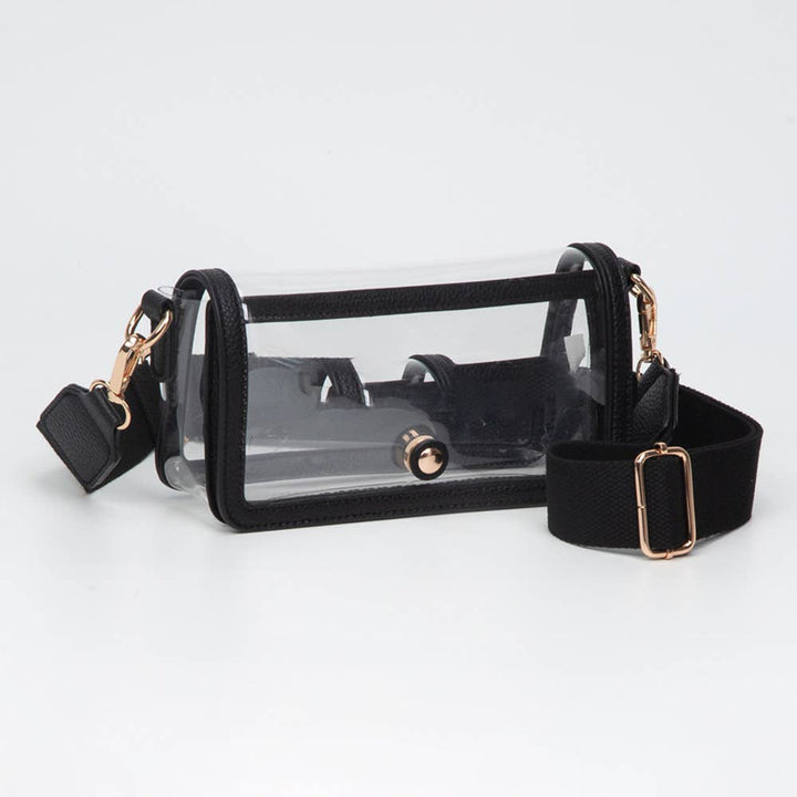 Flap Crossbody Bag-Transparent Rectangle