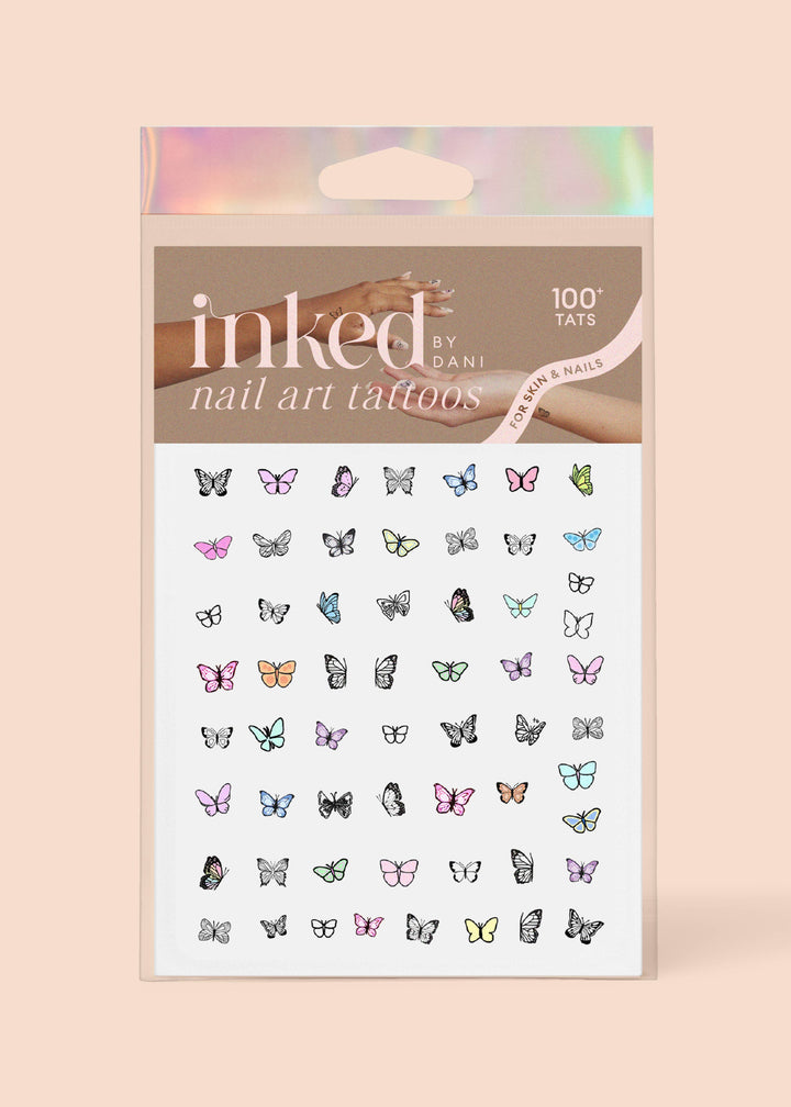Butterfly Nail Art Temporary Tattoo Pack