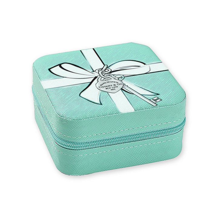 NEED TO SCAN BARCODE Travel Jewelry Case (Blue) - Blue Bow