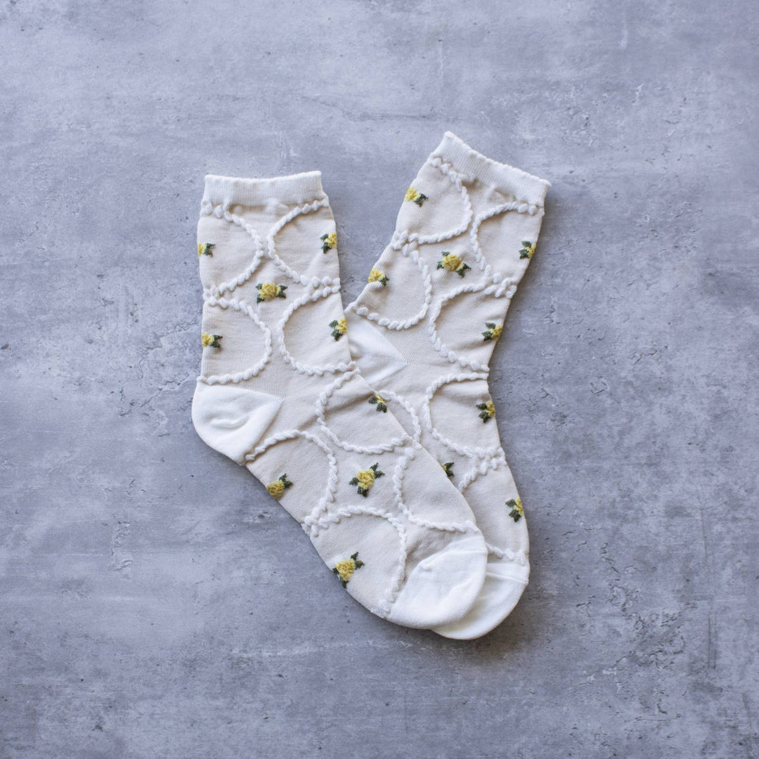 Women's Antique Floral Casual Socks