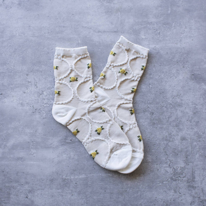 Women's Antique Floral Casual Socks