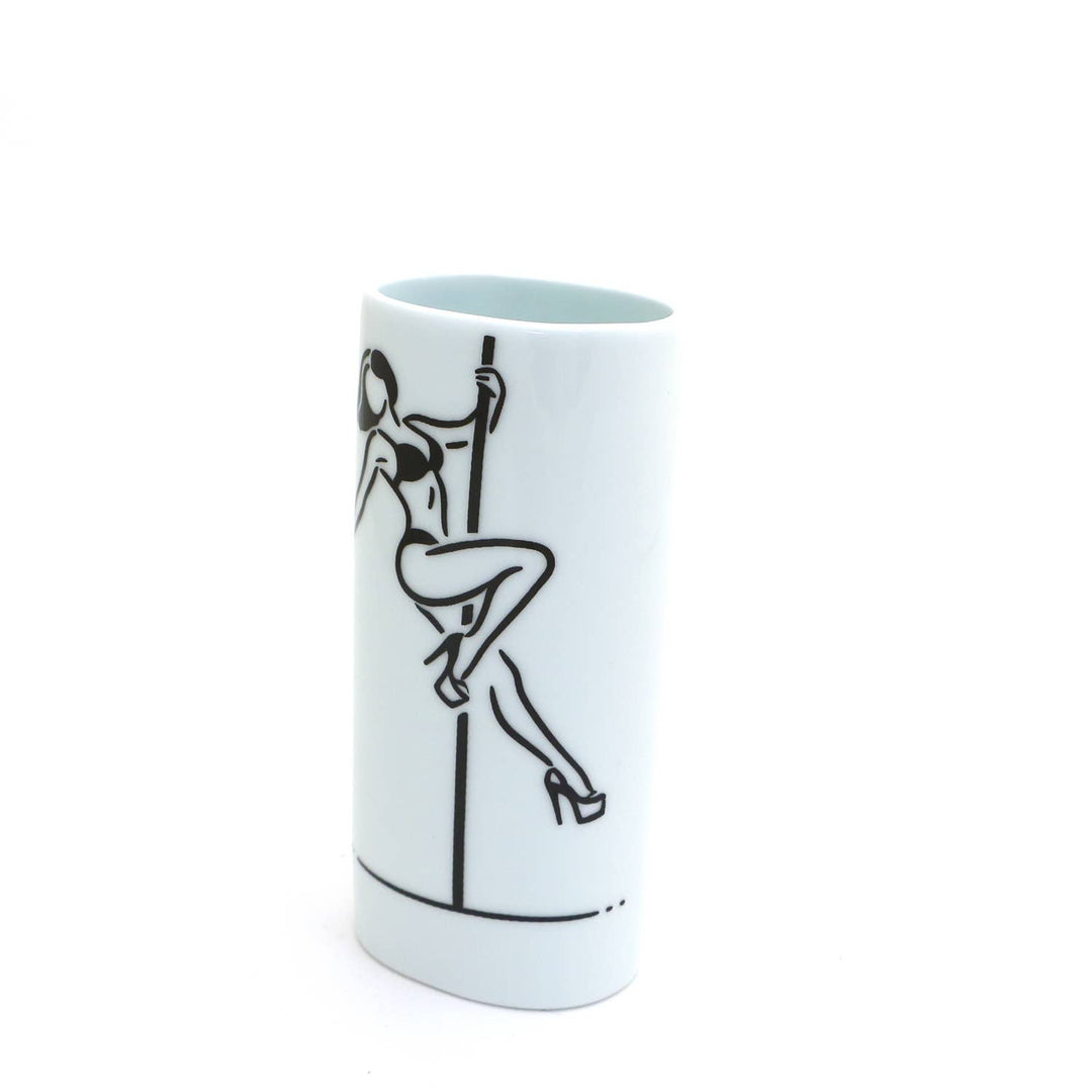 Stripper vase, Oval bud vase, 6 inches, funny gift