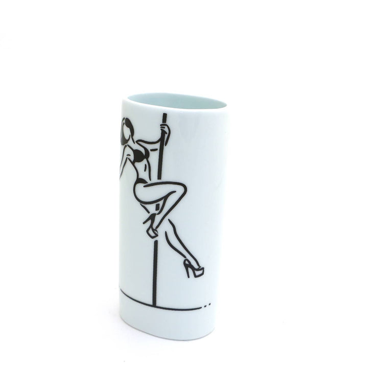 Stripper vase, Oval bud vase, 6 inches, funny gift