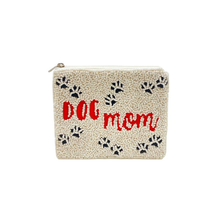 Beaded Coin Pouch-Dog Mom Paw