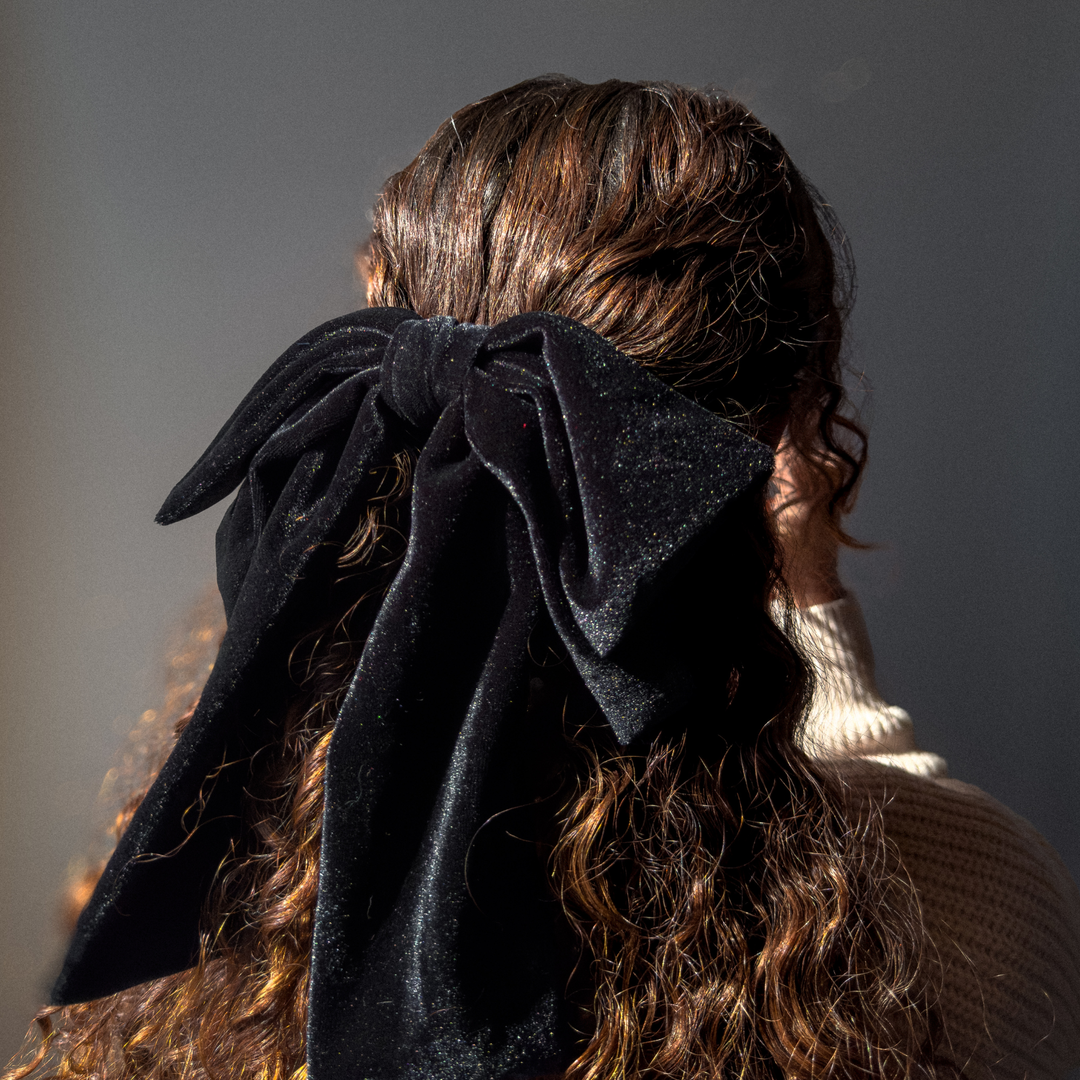 Big Velvet Bow: Black