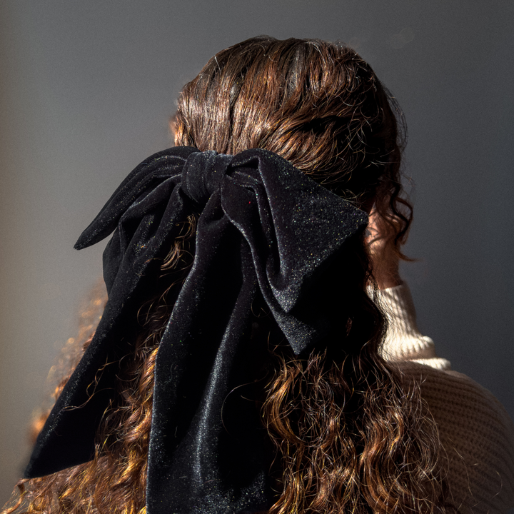 Big Velvet Bow: Black