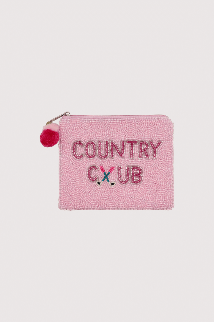 Beaded Coin Pouch-Country Club