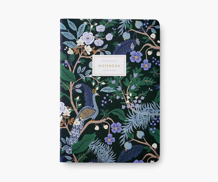 Set of 3 Notebooks- Peacock