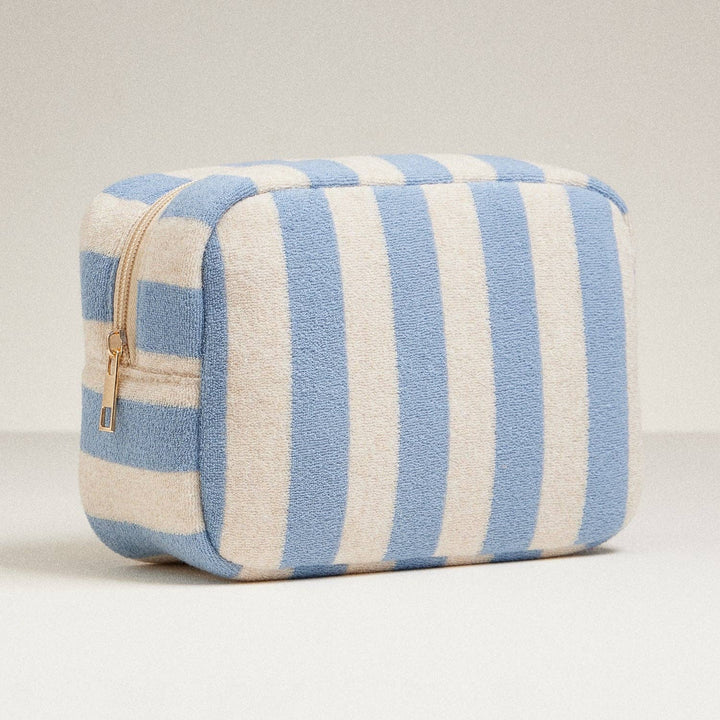 Terry Fabric Striped Multi-Purpose Pouch
