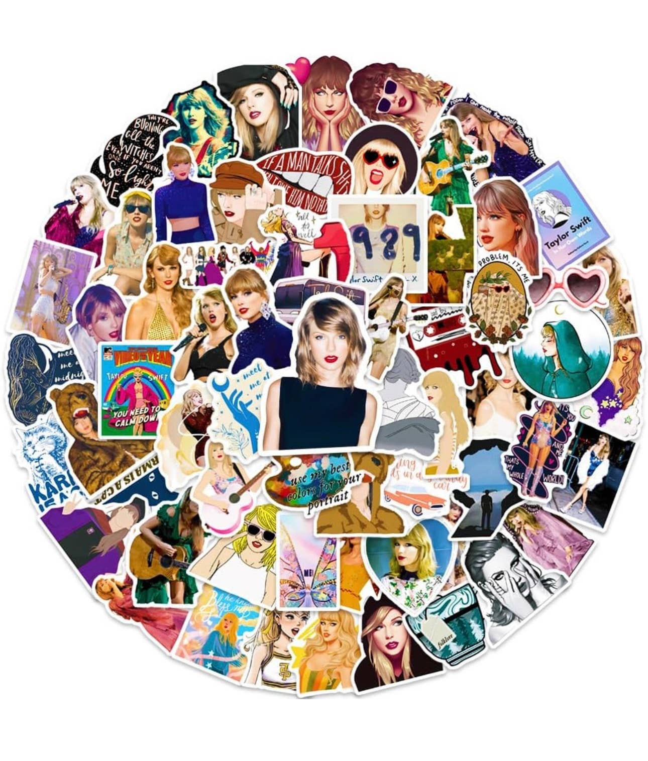 Taylor swift vinyl waterproof stickers pack of 25