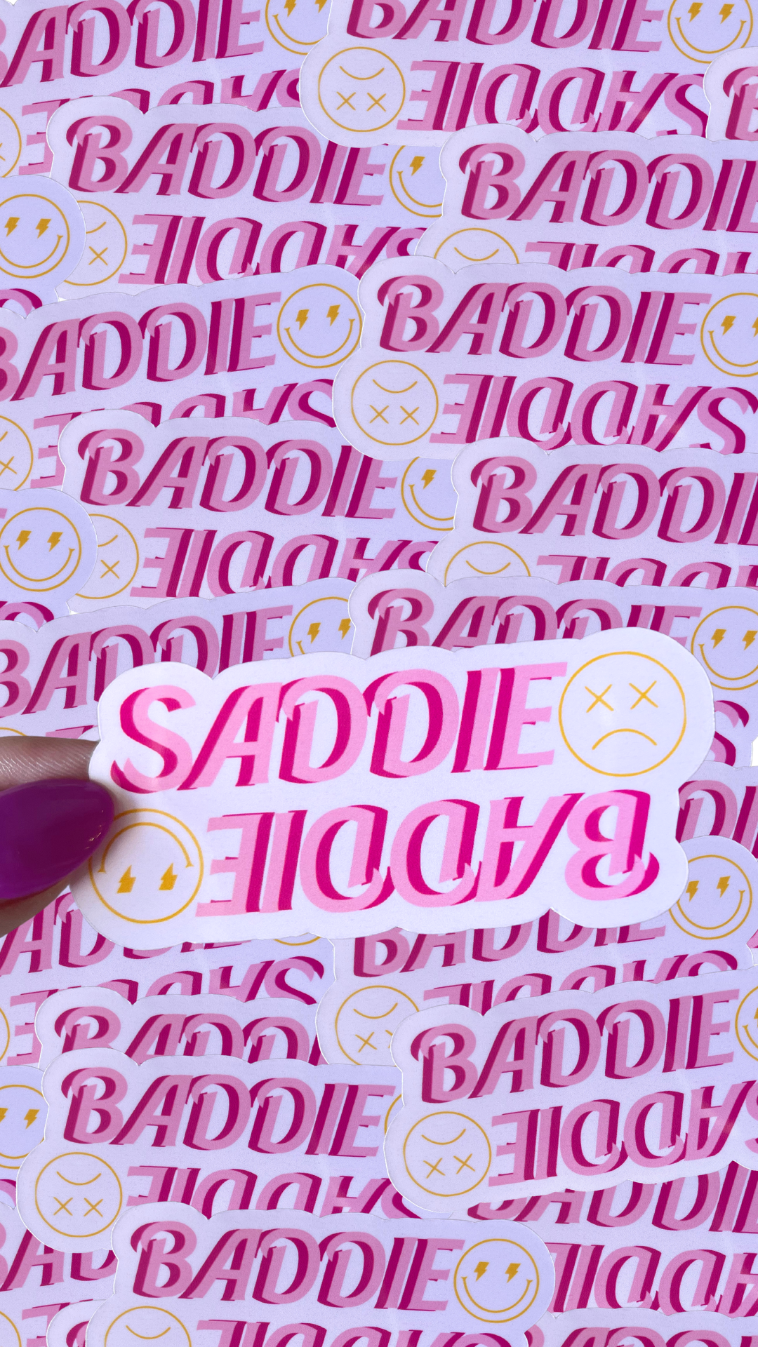 Baddie/Saddie waterproof sticker| funny sticker 